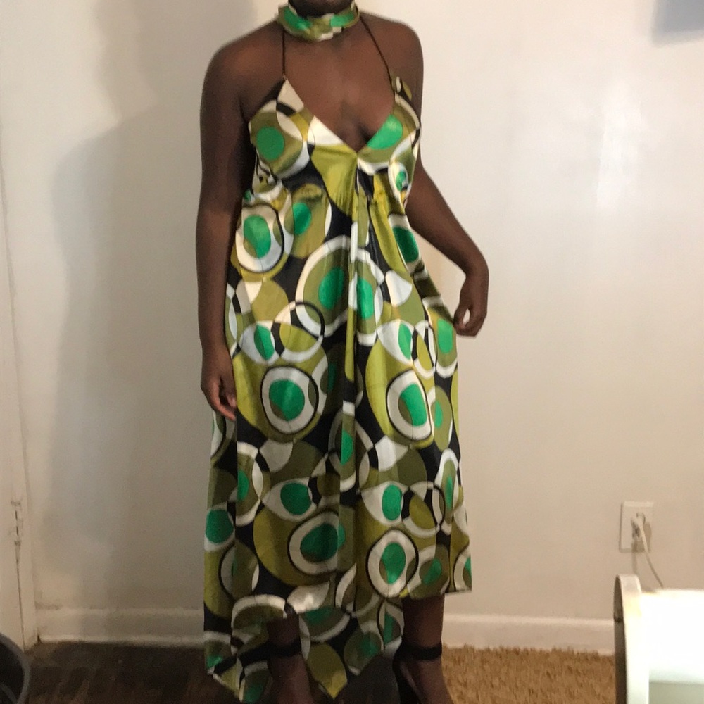 Silk evening dress